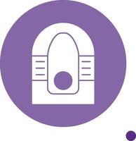 Portable Toilet Long Shadow Circle Icon vector