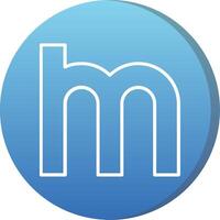 Small m Icon vector