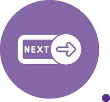 Next Long Shadow Circle Icon vector