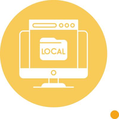 Local Long Shadow Circle Icon