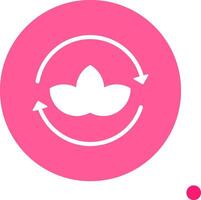 Zero Waste Long Shadow Circle Icon vector