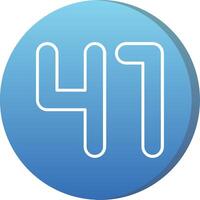 Forty one Long Shadow Circle Icon vector