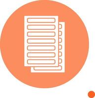 Daily Ledger Long Shadow Circle Icon vector