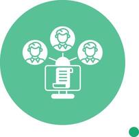 Files Exchange Long Shadow Circle Icon vector