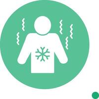 Chills Long Shadow Circle Icon vector