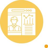 OnLong Shadow Circle Web Presentation Long Shadow Circle Icon vector