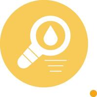 Water Search Long Shadow Circle Icon vector