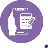 Edit Long Shadow Circle Icon vector