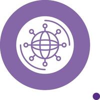 Internet Of Things Long Shadow Circle Icon vector