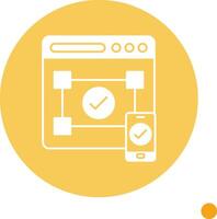 Accesibility Long Shadow Circle Icon vector