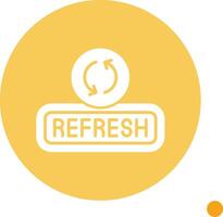 Refresh Long Shadow Circle Icon vector