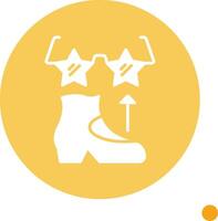 Funk Long Shadow Circle Icon vector