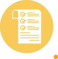 Checklist Long Shadow Circle Icon vector