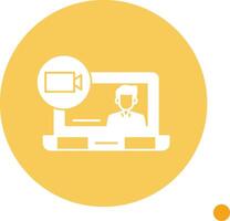 onLong Shadow Circle class Long Shadow Circle Icon vector