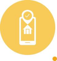 Gps Tracker Long Shadow Circle Icon vector
