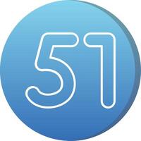 Fifty one Long Shadow Circle Icon vector
