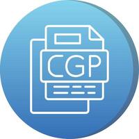 CGI File Long Shadow Circle Icon vector