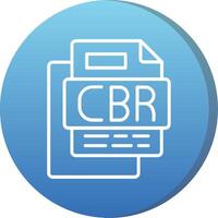 Cbr File Long Shadow Circle Icon vector