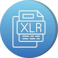 XLR File Long Shadow Circle Icon vector