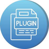 Plugin File Long Shadow Circle Icon vector