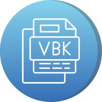 Vbk File Long Shadow Circle Icon vector