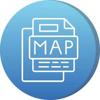 Map File Long Shadow Circle Icon vector
