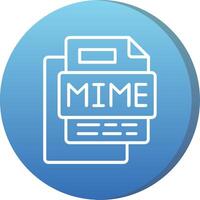 Mime File Long Shadow Circle Icon vector