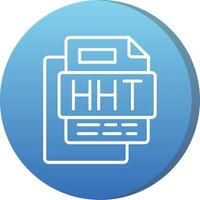 Hht File Long Shadow Circle Icon vector