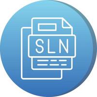 Sln File Long Shadow Circle Icon vector