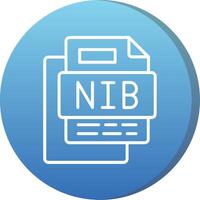 Nib File Long Shadow Circle Icon vector