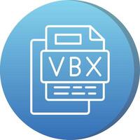 VBX File Long Shadow Circle Icon vector