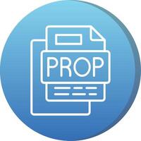 Prop File Long Shadow Circle Icon vector