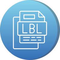 LBL File Long Shadow Circle Icon vector