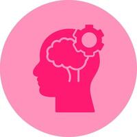 Cognitive Function Dual Tone Circle Icon vector