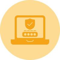 Password Protection Dual Tone Circle Icon vector
