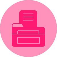 Open File Dual Tone Circle Icon vector