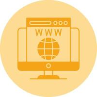 World Wide Web Dual Tone Circle Icon vector