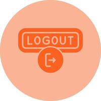 Logout Dual Tone Circle Icon vector