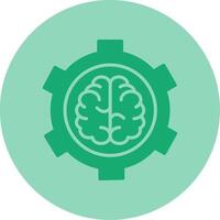 Brain Functions Dual Tone Circle Icon vector