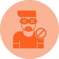 No Thief Dual Tone Circle Icon vector