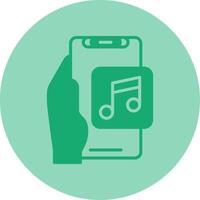 Music Player Dual Tone Circle Icon vector
