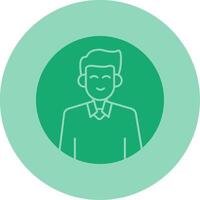 User Profile Picture Dual Tone Circle Icon vector