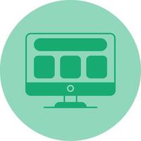 Web Template Dual Tone Circle Icon vector
