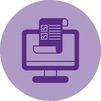Brief Dual Tone Circle Icon vector