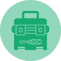 Tool Box Dual Tone Circle Icon vector