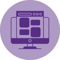 Website Template Dual Tone Circle Icon vector
