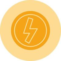 Lightning Dual Tone Circle Icon vector