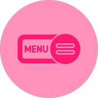 Menu Dual Tone Circle Icon vector