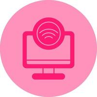 Internet Access Dual Tone Circle Icon vector