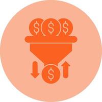 Cash Sales PipeDual Tone Circle Dual Tone Circle Icon vector
